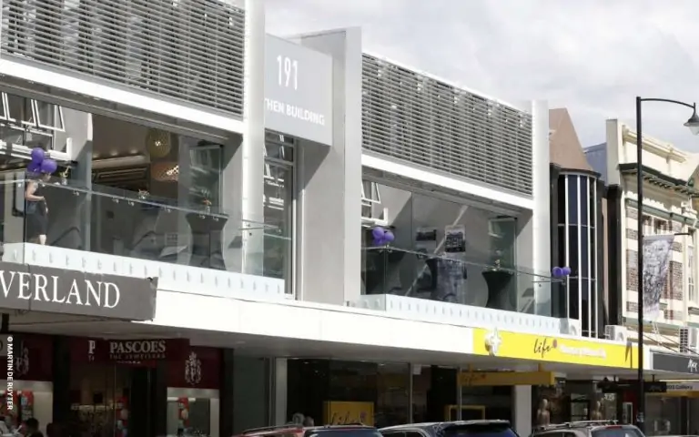 Trathen's building, Nelson, Nouvelle Zélande.